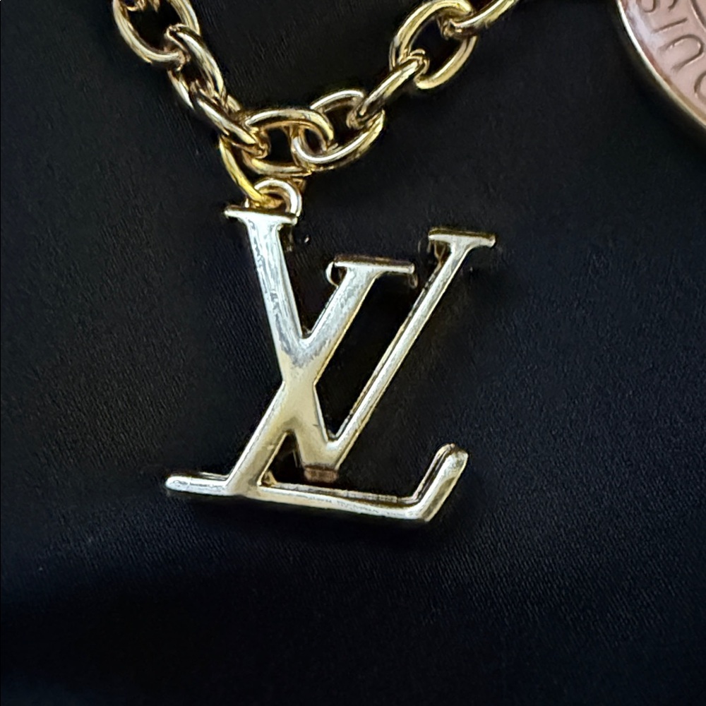 Gorgeous Pink Upcycled Louis Vuitton Bag Charm - Picture 6 of 9